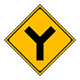 Y-Shaped Intersection Ahead