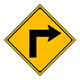 Right (Left) Sharp Turn Ahead